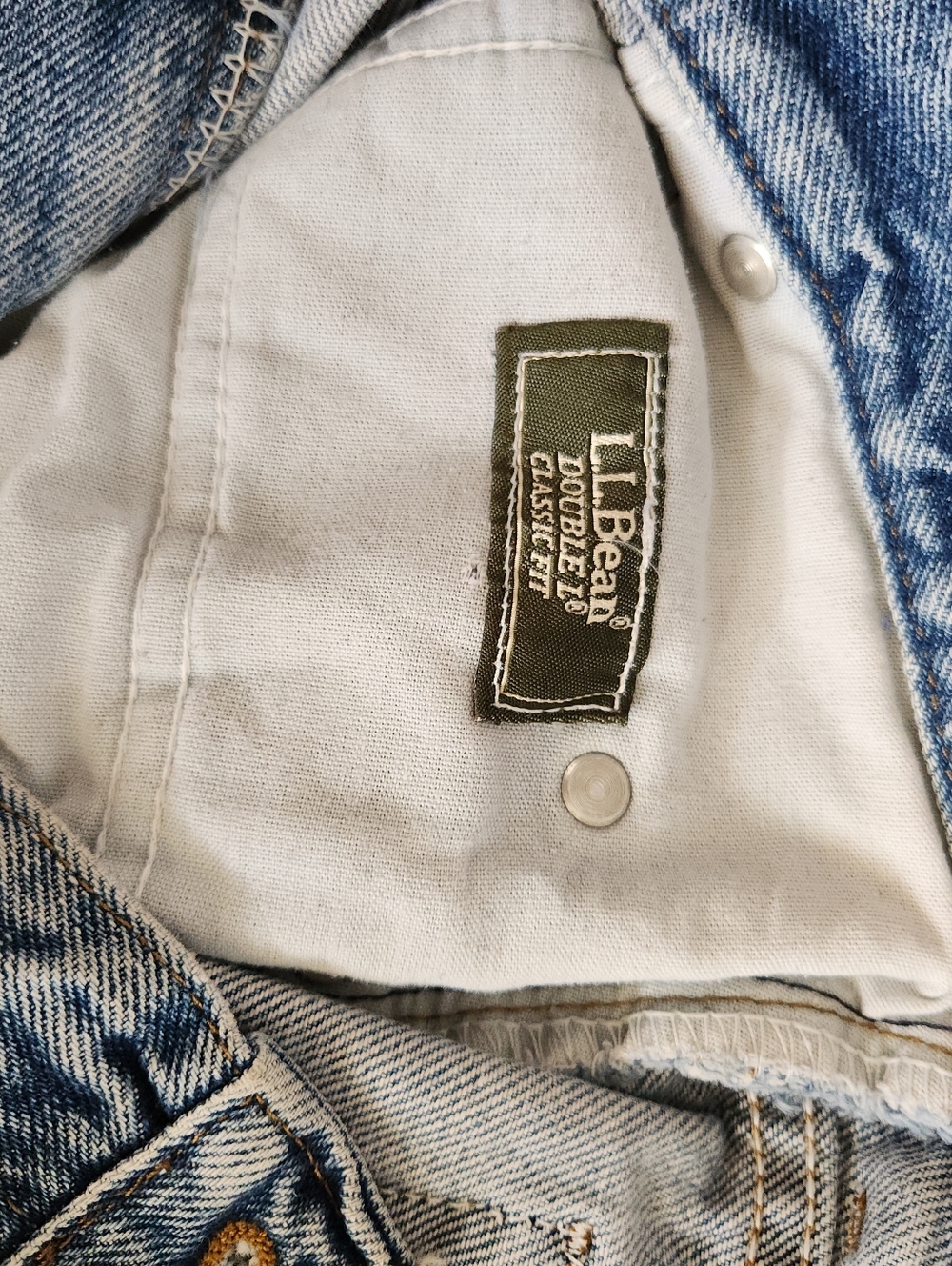 L.L. Bean Light Blue Frayed Hem Denim Shorts - Picture 6 of 11